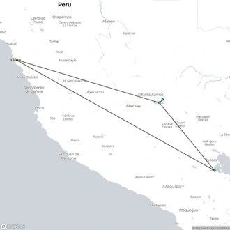 tourhub | Today Voyages | EN Xplore Peru | Tour Map