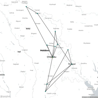 tourhub | Crooked Compass | A Taste of Moldova | Tour Map