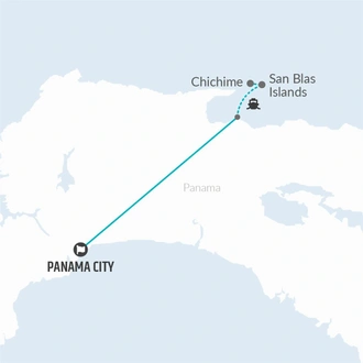 tourhub | Bamba Travel | San Blas Chichime Islands Experience 3D/2N | Tour Map