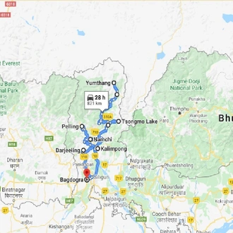 tourhub | Holidays At | Splendors of the North East India | Tour Map