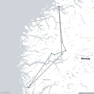 tourhub | Exodus Adventure Travels | Walking the Fjords | Tour Map