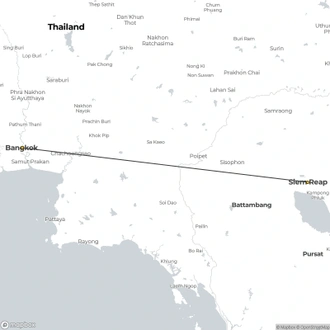 tourhub | Bravo Indochina Tours | Bangkok & Siem Reap Essential | Tour Map