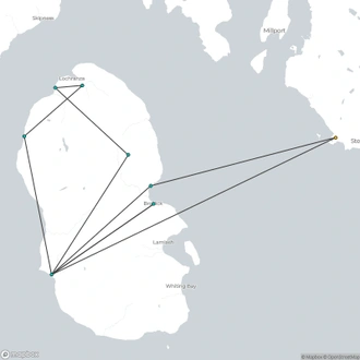 tourhub | Brightwater Holidays | Arran, Scotland in Miniature 551 | Tour Map