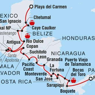 tourhub | Intrepid Travel | Best of Central America | Tour Map