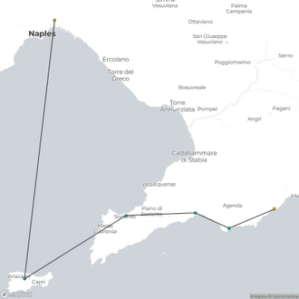 tourhub | Walkers' Britain | Classic Amalfi Coast - 11 Days | Tour Map