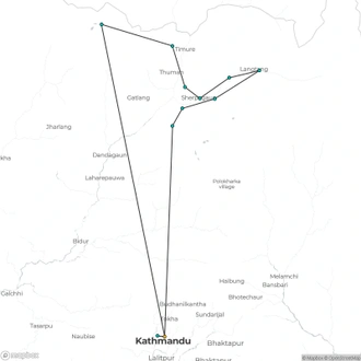 tourhub | Encounters Travel | Langtang and Tamang Heritage trek | Tour Map