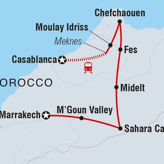 tourhub | Intrepid Travel | Morocco Real Food Adventure | Tour Map