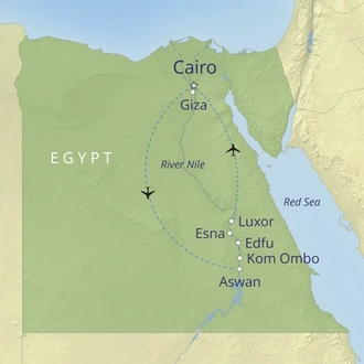 tourhub | Cox & Kings | Ancient wonders of Cairo & the Nile | Tour Map