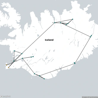 tourhub | Marina Travel | 8 Days Around Iceland | Ring-Road & Roundtrip airport transfer | Tour Map