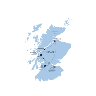 tourhub | Insight Vacations | Scenic Scotland a Women-Only Tour | Tour Map