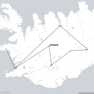 tourhub | Marina Travel | 9D8N ICELAND | Around Iceland & Snæfellsnes Peninsula & Roundtrip airport transfer | Tour Map