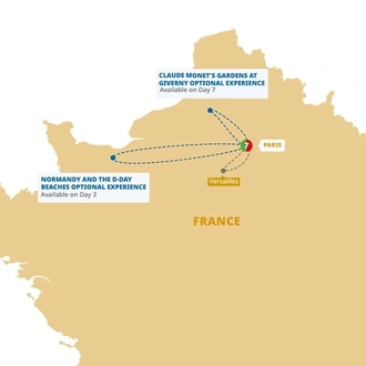 tourhub | Trafalgar | Paris Explorer | Tour Map