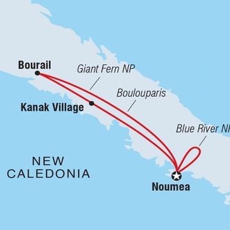 tourhub | Intrepid Travel | New Caledonia Adventure | Tour Map