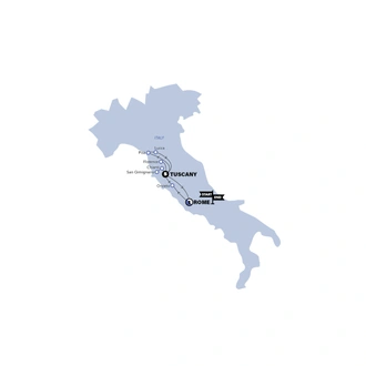 tourhub | Contiki | Tuscan Escape | Summer | 2026 | Tour Map