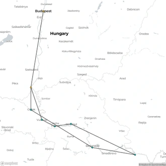 tourhub | CroisiEurope Cruises | Budapest, the Pearl of the Danube (port-to-port cruise) | Tour Map