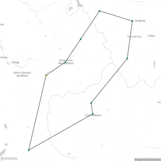 tourhub | Walkers' Britain | Classic Tour du Mont Blanc in Comfort | Tour Map