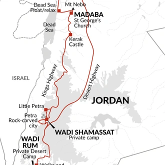 tourhub | Explore! | Walking Jordan's Spice Trails | Tour Map