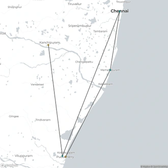 tourhub | Agora Voyages | Chennai to Pondicherry | Tour Map