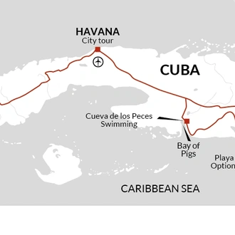 tourhub | Explore! | The Best of Western Cuba | Tour Map