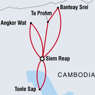 tourhub | Intrepid Travel | Cambodia's Secrets of Angkor | Tour Map
