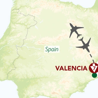 tourhub | Saga Holidays | Contrasts of Valencia | Tour Map