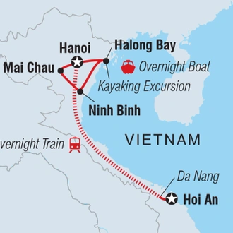 tourhub | Intrepid Travel | Vietnam Family Holiday with Teenagers | Tour Map