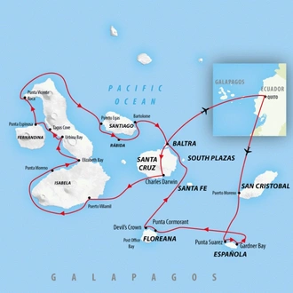 tourhub | On The Go Tours | Highlights of the Galapagos - 14 days | Tour Map