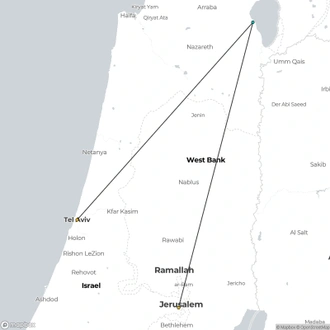 tourhub | Consolidated Tour Operators | Tierra Santa Español (Llegada Lunes) | Tour Map