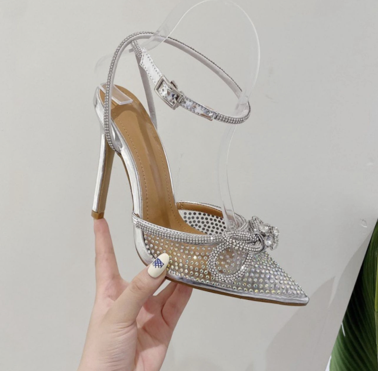 Silver Perplex Heels - Chandni Collections | Flutterwave Store