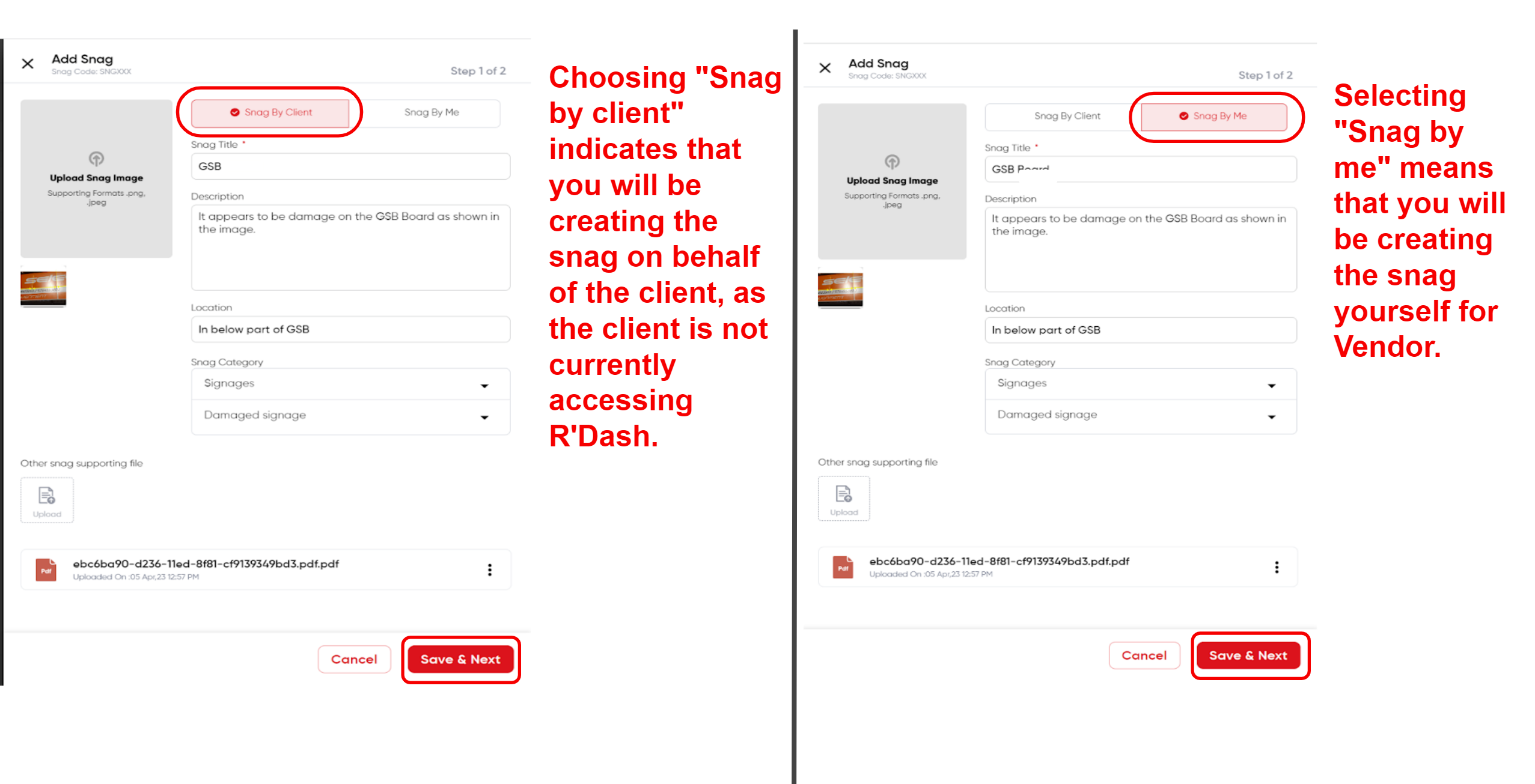 How to Create & Assign a Snag