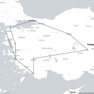 tourhub | Encounters Travel | The Aegean Legacy tour | Tour Map