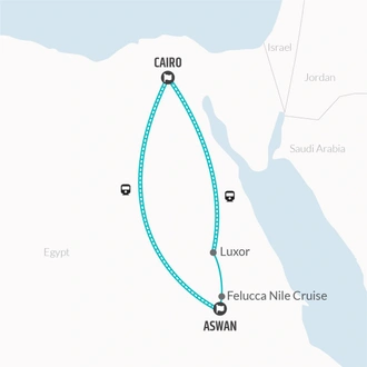 tourhub | Bamba Travel | Egypt Group Discovery 9D/8N | Tour Map
