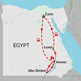 tourhub | Encounters Travel | Abu Simbel Sun Festival tour | Tour Map