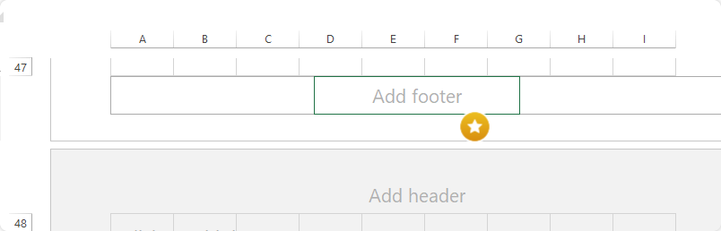 Excel Footer