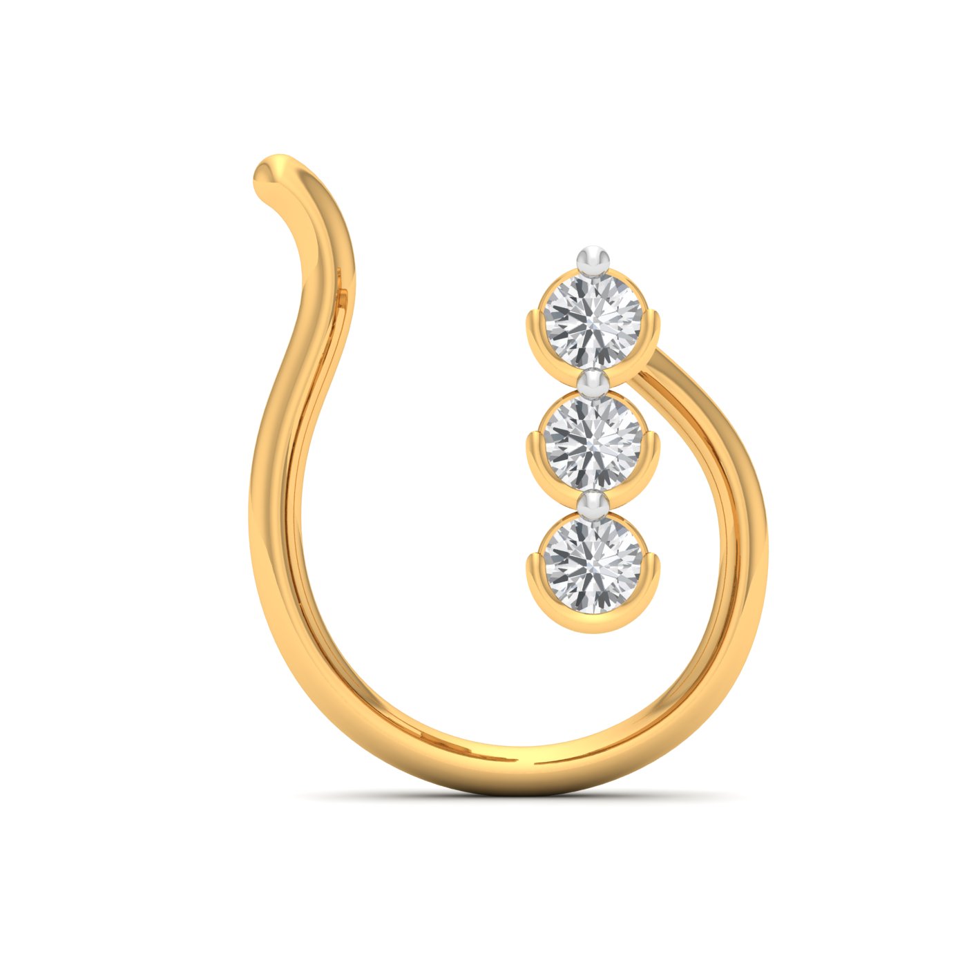 Express Your Love: Bhai Dooj Gift Ideas for Sister || three stone drop diamond nosepin ||