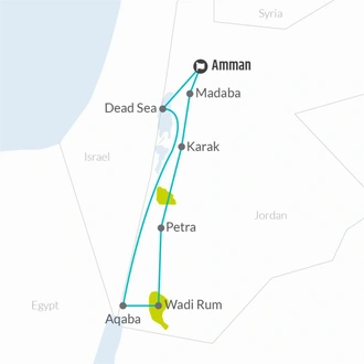 tourhub | Bamba Travel | Jordan Explorer 10D/9N | Tour Map