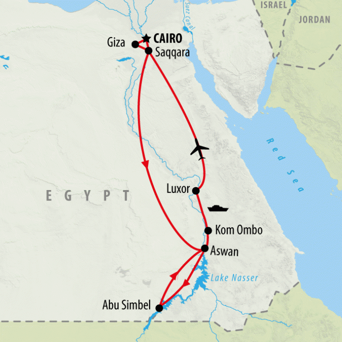 tourhub | On The Go Tours | Abu Simbel Sun Festival Feb 2025 - 10 days | Tour Map