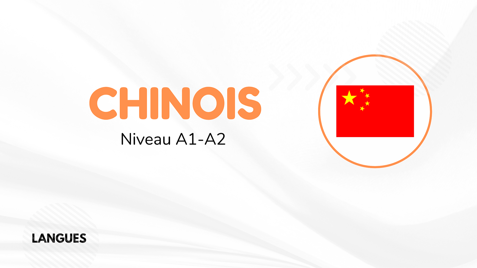 Représentation de la formation : CHINOIS MANDARIN EN PINYIN NIVEAU A1-A2