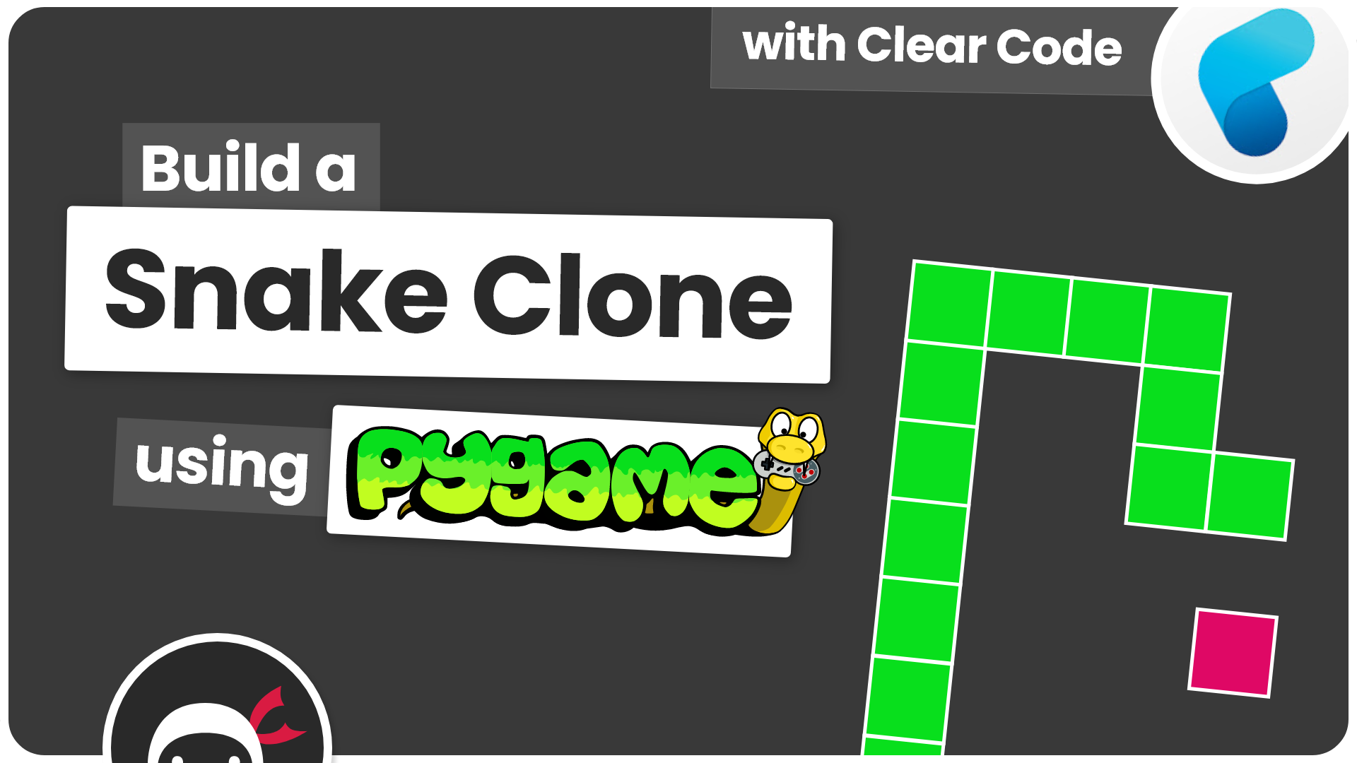 Make a Snake Clone with Pygame | Net Ninja