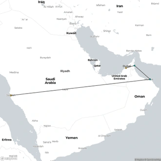 tourhub | Celestyal Cruises | Jeddah-Abu Dhabi, 7Night | Tour Map