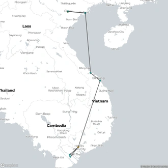 tourhub | Encounters Travel | Vietnam Encounters tour | Tour Map