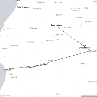 tourhub | Destination Services Morocco | Oasis of the South, Self-drive | Tour Map