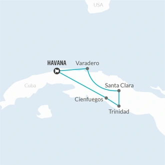 tourhub | Bamba Travel | Amando Cuba Homestay Experience 12D/11N | Tour Map