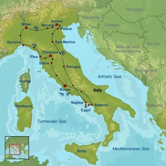 tourhub | Indus Travels | Amazing Italy | Tour Map