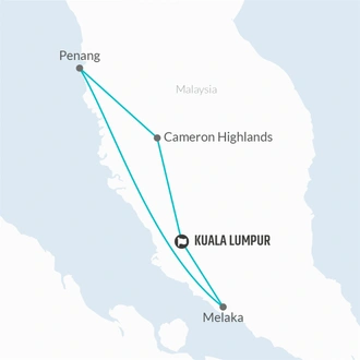 tourhub | Bamba Travel | Malaysia Encompassed Adventure 9D/8N | Tour Map