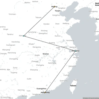 tourhub | Odynovo | Explore China: From Beijing to Hong Kong | Tour Map