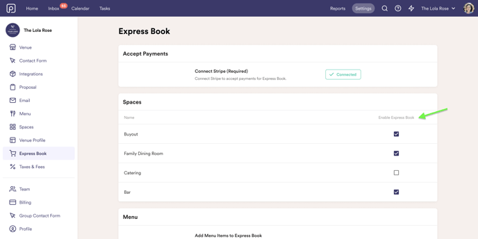 Setting up Express Book