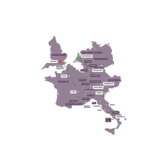 tourhub | Trafalgar | Traditional Europe Eurostar™ Extension | Tour Map