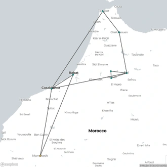 tourhub | Encounters Travel | North Morocco Circuit | Tour Map