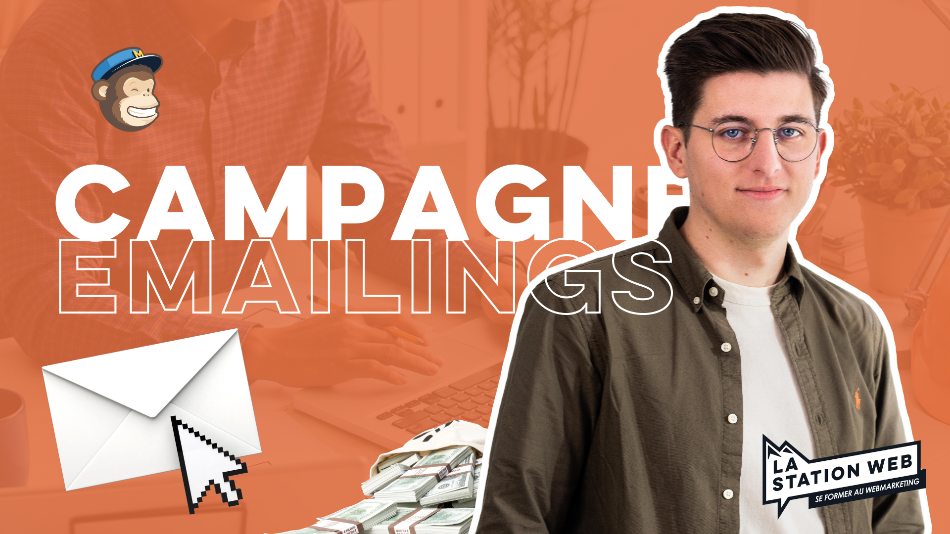Représentation de la formation : Formation Email Marketing : lancez votre campagne emailing, 
avec Sacha Reusa